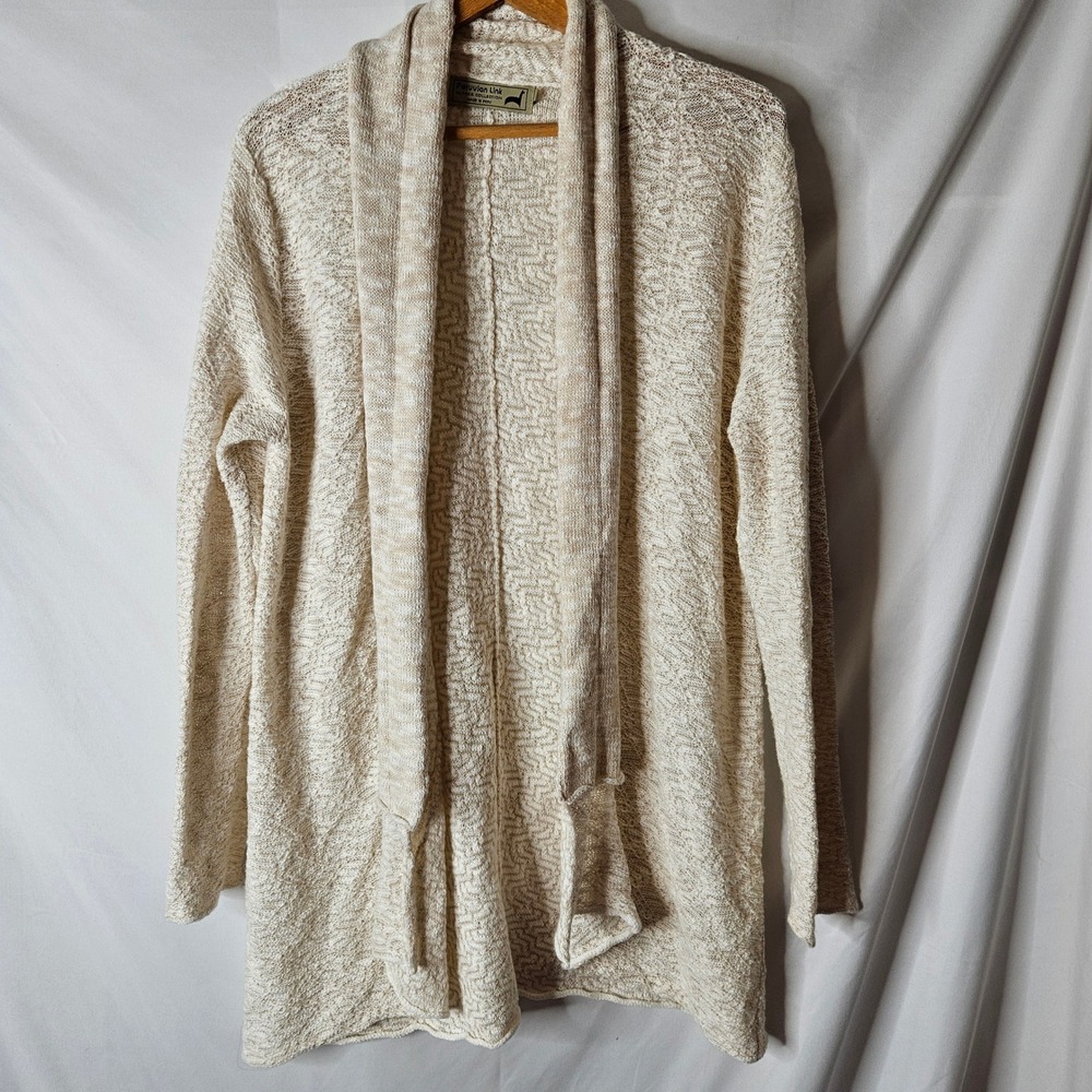 Peruvian Link Alpaca Cream Open Front Cardigan sz L/XL